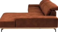 Musterring Wohnlandschaft »MR 2490 Ecksofa mit erstklassigem Sitzkomfort, Long-Life-Leder« Fuß Schwarz, Sitzhöhe 46cm, wahlweise mit Funktionen, Maße 342x207 cm