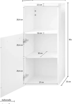 Nolte SPA Hochschrank »Lux - Badmöbel Hochschrank« Set, 2 Stk. tlg. Innen/Außenfarbe identisch