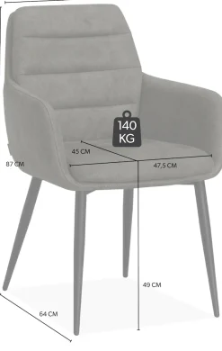 OMG Design Armlehnstuhl »Bailey« (Set) 1 Stk.Schalenstuhl, Esszimmerstuhl, pflegeleichter Bezug