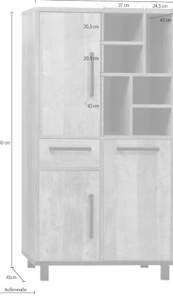 OMG Design Barschrank »Malaga« mit Soft-Close, in 2 Größen