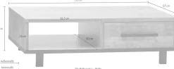 OMG Design Couchtisch »Malaga« 1 Stk. tlg. mit Schublade und Stauraum