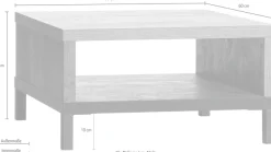 OMG Design Couchtisch »Stanley« 1 Stk. tlg. Zeitloser Landhausstil, mit Metallgestell