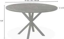 OMG Design Esstisch »Kent« 1 Stk. tlg. Hochwertige Melamin-Tischplatte mit Metallgestell