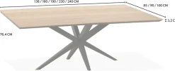 OMG Design Esstisch »Wellington« 1 Stk. tlg. Hochwertige Melamin-Tischplatte mit Metallgestell
