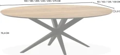 OMG Design Esstisch »Wellington« 1 Stk. tlg. Hochwertige Melamin-Tischplatte mit Metallgestell