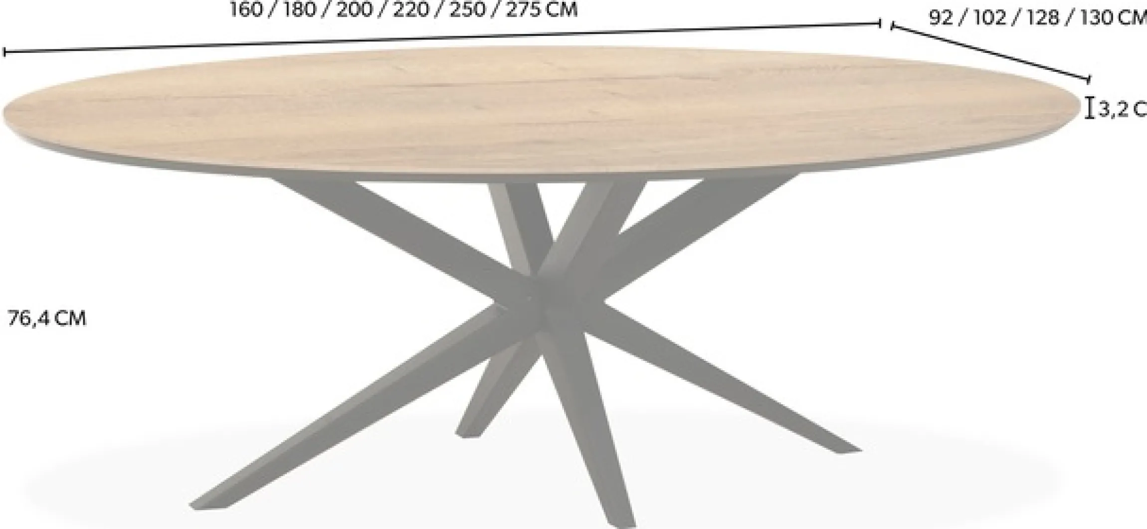 OMG Design Esstisch »Wellington« 1 Stk. tlg. Hochwertige Melamin-Tischplatte mit Metallgestell