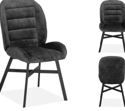 OMG Design Esszimmerstuhl »Canberra« (Set) 1 Stk.Esszimmerstuhl, pflegeleichter Samtvelour Bezug
