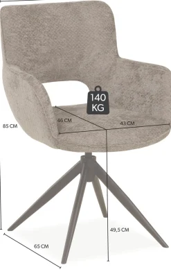 OMG Design Esszimmerstuhl »Darwin« (Set) 1 Stk.Drehstuhl mit auto-return, Armlehnenstuhl
