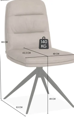 OMG Design Esszimmerstuhl »Giza« (Set) 1 Stk.Drehstuhl mit auto-return, pflegeleichter Bezug