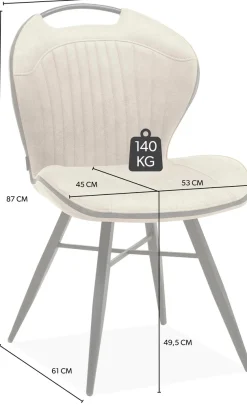 OMG Design Esszimmerstuhl »Mace« (Set) 1 Stk.Lederoptik, pflegeleicht, mit praktischem Griff