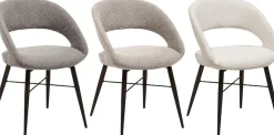 OMG Design Esszimmerstuhl »Marley« (Set) 2 Stk.mit modernem Cut-Out, Bouclé Bezug