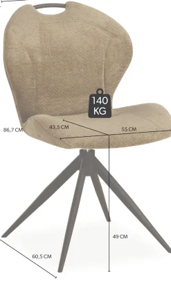 OMG Design Esszimmerstuhl »River« (Set) 1 Stk.Drehstuhl mit auto-return, mit Handgriff