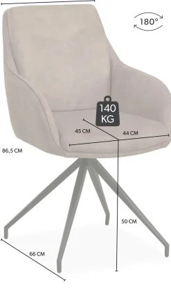 OMG Design Esszimmerstuhl »Tijn« (Set) 1 Stk.Drehstuhl, Armlehnenstuhl, pflegeleicht