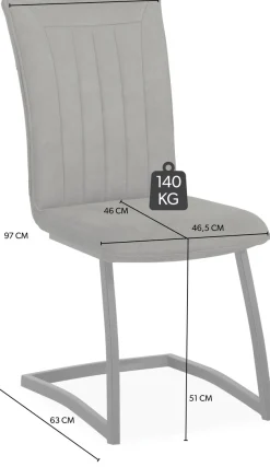OMG Design Freischwinger »Amara« (Set) 1 Stk.Esszimmerstuhl, Küchenstuhl, pflegeleichter Bezug