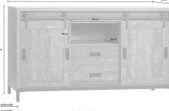 OMG Design Sideboard »Stanley« in zwei Breiten, mit viel Stauraum
