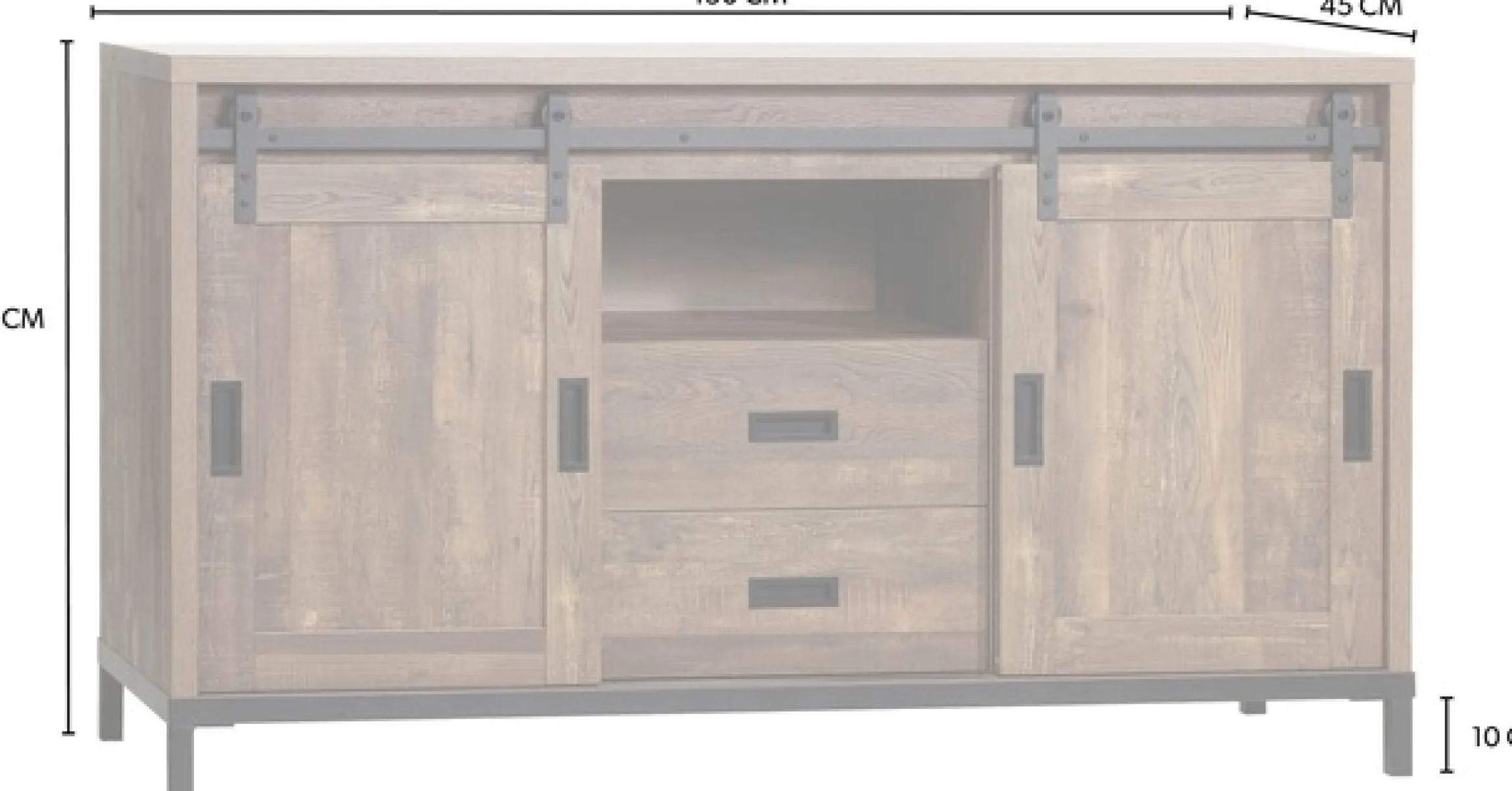 OMG Design Sideboard »Stanley« in zwei Breiten, mit viel Stauraum