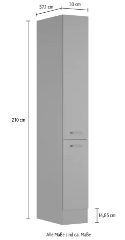 OPTIFIT Apothekerschrank »OPTImulti« Breite 30 cm, mit 2 Auszügen und 5 Ablagen, Metallgriffe