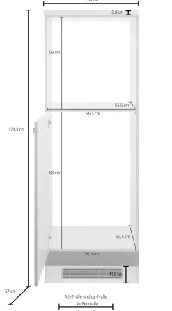 OPTIFIT Backofen/Kühlumbauschrank »Faro« , mit Metallgriff, Breite 60 cm