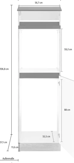 OPTIFIT Backofen/Kühlumbauschrank »Roth« Breite 60 cm