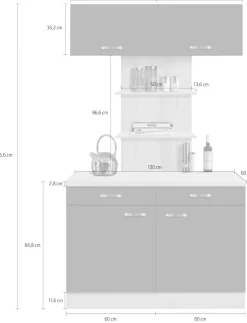 OPTIFIT Buffet »Faro« , mit Metallgriffen, Breite 120 cm