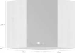 OPTIFIT Eckhängeschrank »Faro« , mit Metallgriff, Breite 60 x 60 cm