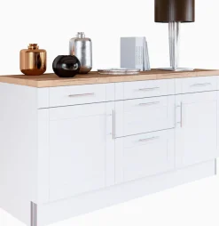 OPTIFIT Küche »Ahus« 180 cm breit, ohne E-Geräte, Soft Close Funktion, MDF Fronten