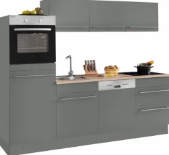 OPTIFIT Küche »Bern« Breite 240 cm, ohne E-Geräte, Stärke der Arbeitsplatte wählbar