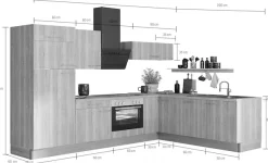 OPTIFIT Küche »Klara« 270 x 200 cm breit, wahlweise mit E-Geräten