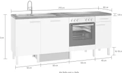 OPTIFIT Küche »Lilly« Breite 210, wahlweise mit E-Geräten