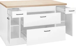 OPTIFIT Kücheninsel »Elga« Soft-Close-Funktion, großen Vollauszügen, Stellbreite 150 x 95 cm