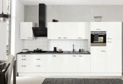 OPTIFIT Küchenzeile »Cara mit Hanseatic E-Geräten« Breite 400 cm, Induktionskochfeld, Soft-Close-Funktion, Vollauszüge