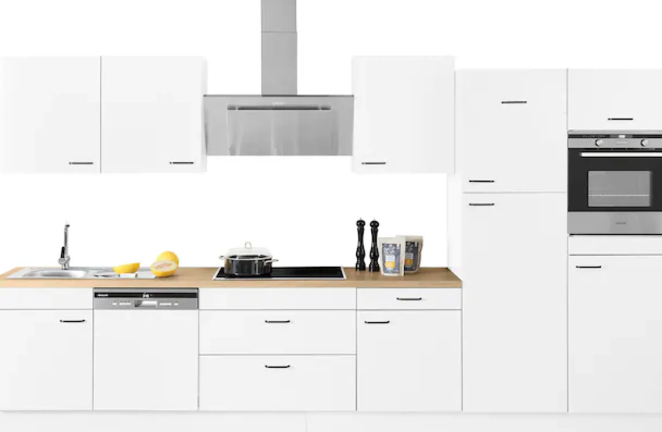OPTIFIT Küchenzeile »Elga« Premium-Küche, Soft-Close-Funktion, großen Vollauszügen, Breite 390 cm
