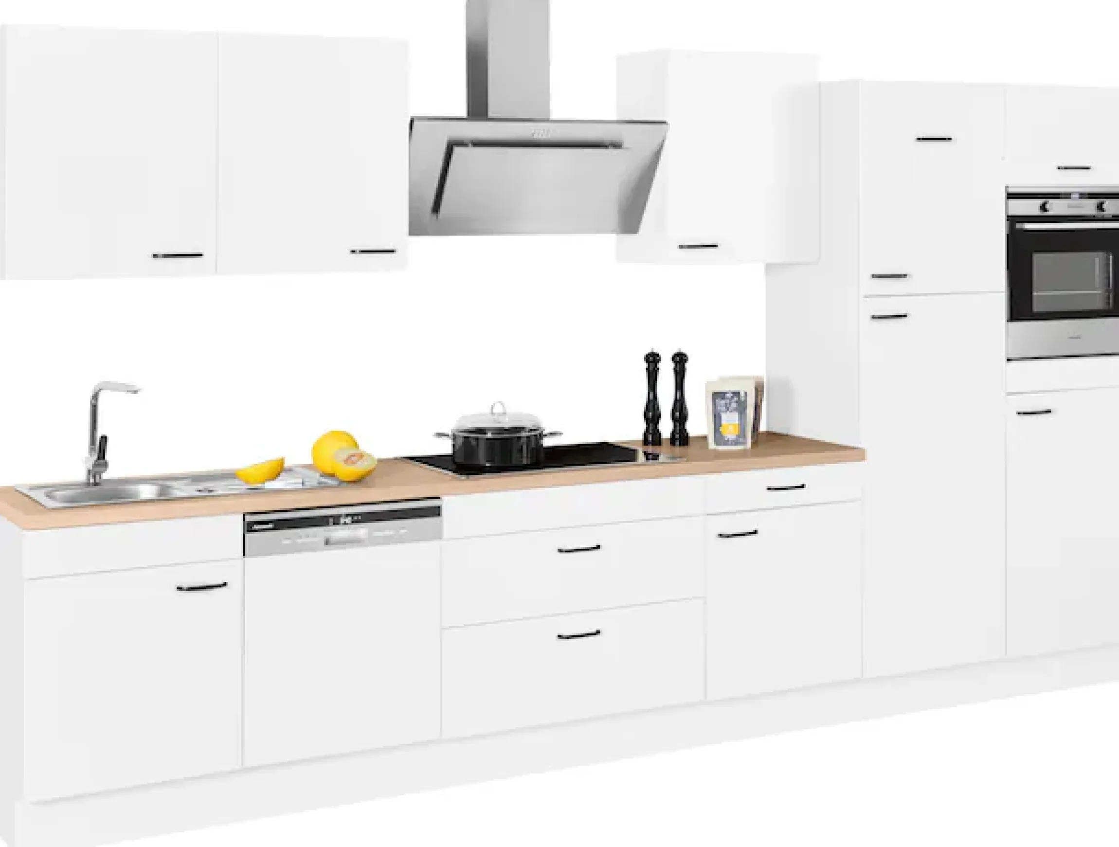 OPTIFIT Küchenzeile »Elga« Premium-Küche, Soft-Close-Funktion, großen Vollauszügen, Breite 390 cm