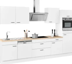 OPTIFIT Küchenzeile »Elga« Premium-Küche, Soft-Close-Funktion, großen Vollauszügen, Breite 330 cm