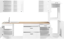 OPTIFIT Küchenzeile »Elga« Premium-Küche, Soft-Close-Funktion, großen Vollauszügen, Breite 330 cm