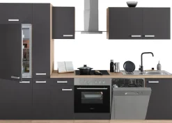 OPTIFIT Küchenzeile »Leer Breite 300 cm« mit Hanseatic E-Geräten, inkl. Kühlschrank