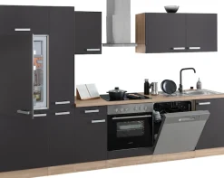 OPTIFIT Küchenzeile »Leer Breite 300 cm« mit Hanseatic E-Geräten, inkl. Kühlschrank
