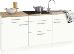 OPTIFIT Küchenzeile »Mini« Breite 180 cm, mit Glaskeramik-Kochfeld, mit Arbeitsplatte