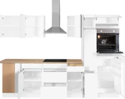 OPTIFIT Küchenzeile »Roth« Stellmaße 300x175 cm, wahlweise mit E-Geräten, mit Apothekerschrank