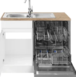 OPTIFIT Küchenzeile »Roth« Stellmaße 300x175 cm, wahlweise mit E-Geräten, mit Apothekerschrank