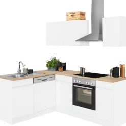 OPTIFIT Küchenzeile »Roth« Stellmaße 210x175 cm,wahlweise mit E-Geräten, Push-to-Open-Funktion