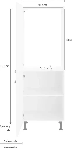 OPTIFIT Kühlumbauschrank »Elga« mit Soft-Close-Funktion, höhenverstellbaren Füßen, Breite 60 cm