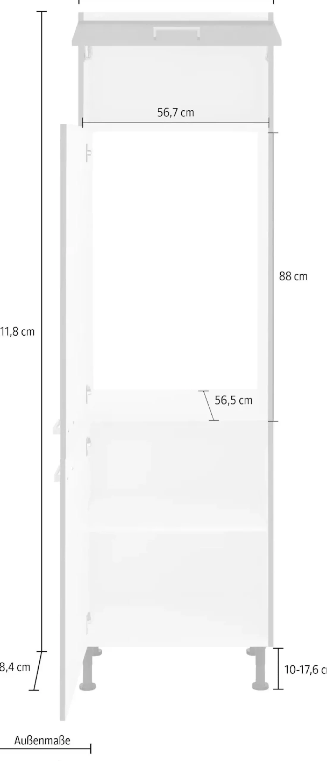 OPTIFIT Kühlumbauschrank »Parma« Breite 60 cm