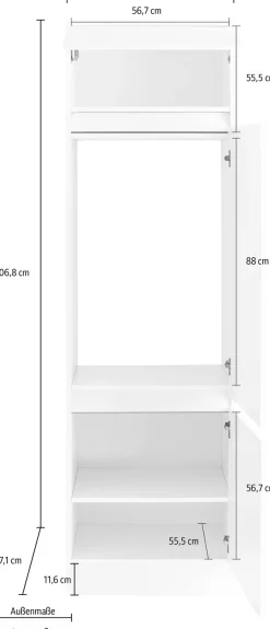 OPTIFIT Kühlumbauschrank »Roth« Breite 60 cm