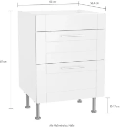 OPTIFIT Kochfeldumbauschrank »Ahus« Breite 60 cm