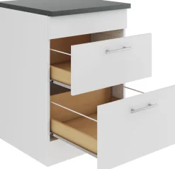 OPTIFIT Kochfeldumbauschrank »Bella« Breite 60 cm, für Kochfelder, 2 Auszüge