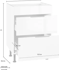 OPTIFIT Kochfeldumbauschrank »Tara« mit Vollauszug und Soft-Close-Funktion, Breite 60 cm