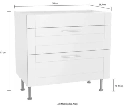 OPTIFIT Kochfeldumbauschrank »Ahus« Breite 90 cm