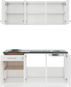 OPTIFIT Pantryküche »Bella« Breite 150 cm, wahlweise mit Kochfeld oder Unterbaukühlschrank