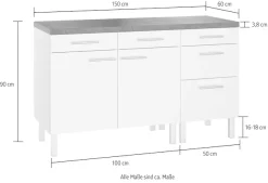 OPTIFIT Pantryküche »Lilly« Breite 150 cm